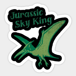 Jurassic Sky King Pterodactyl Art – Retro Dinosaur Graphic Print Sticker
